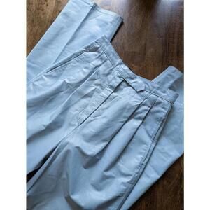1990's ice blue straight leg leather pants